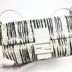 FENDI PYTHON SNAKESKIN BAGUETTE SHOULDER BAG