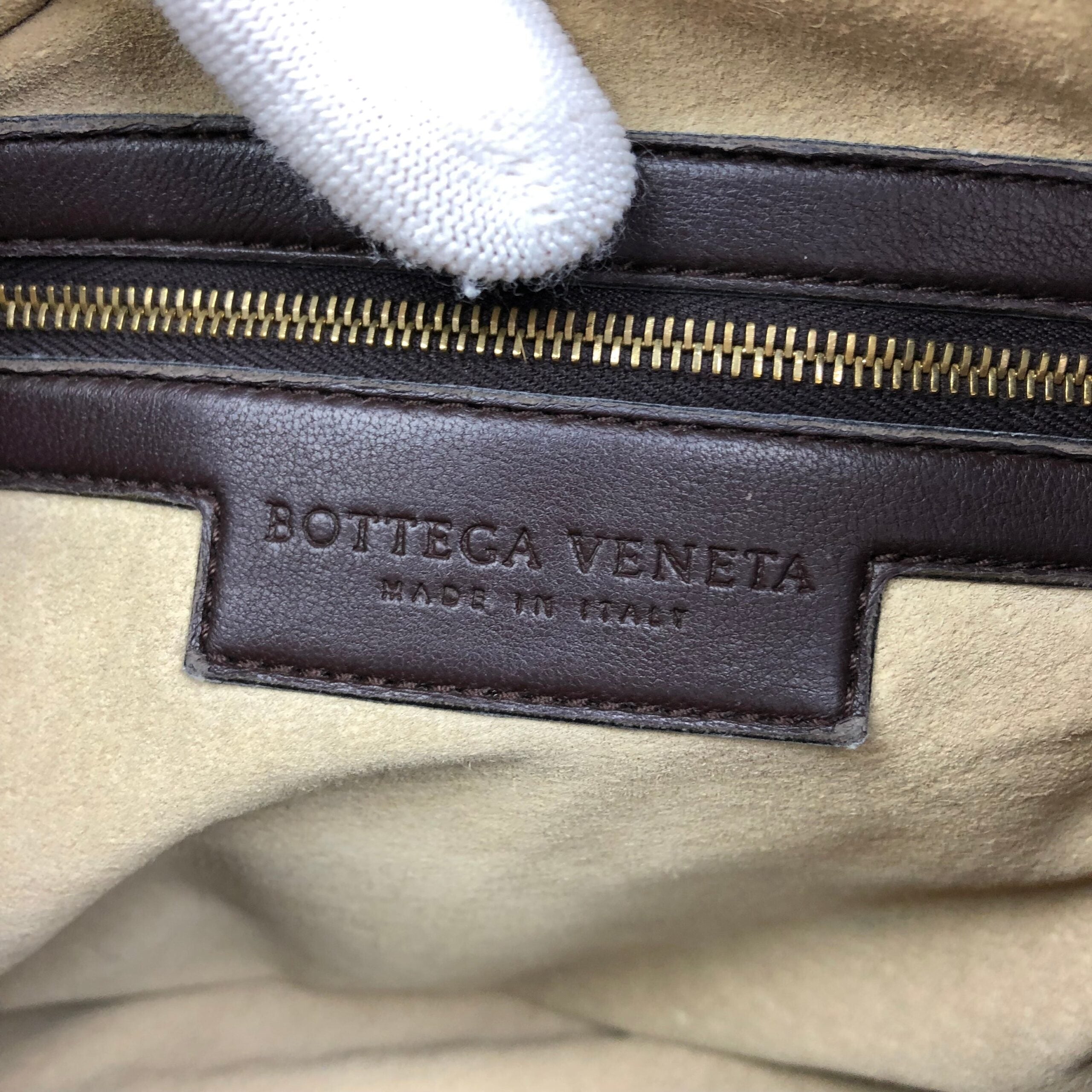BOTTEGA VENETA BROWN INTRECCIATO SHOULDER BAG
