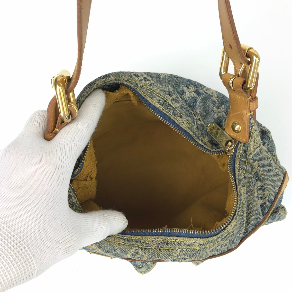 LOUIS VUITTON BAGGY PM DENIM SHOULDER BAG