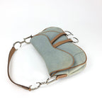 CHRISTIAN DIOR DENIM DOUBLE SADDLE BAG