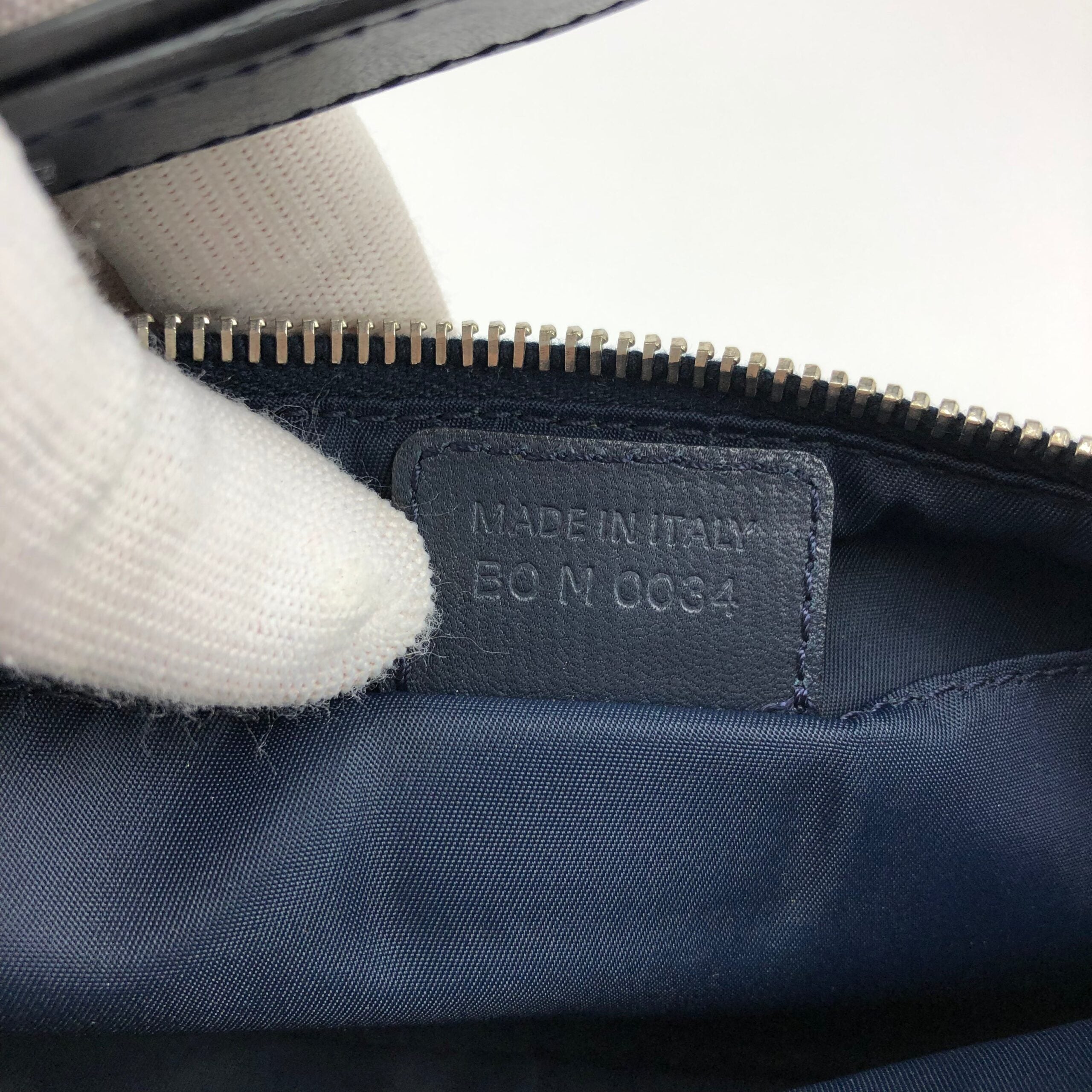 CHRISTIAN DIOR MONOGRAM SHOULDER BAG WITH SILVER DETAILING