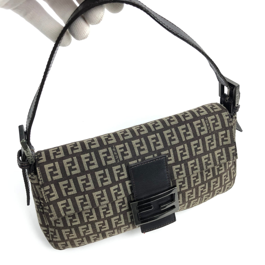 FENDI MONOGRAM BAGUETTE SHOULDER BAG
