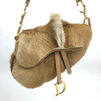 CHRISTIAN DIOR PONY HAIR MOHAWK SADDLE BAG