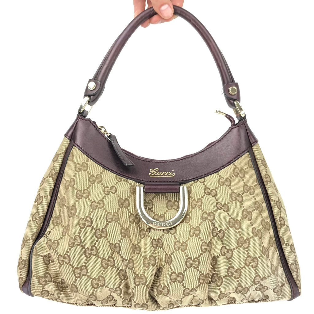 GUCCI ABBEY MONOGRAM SHOULDER BAG