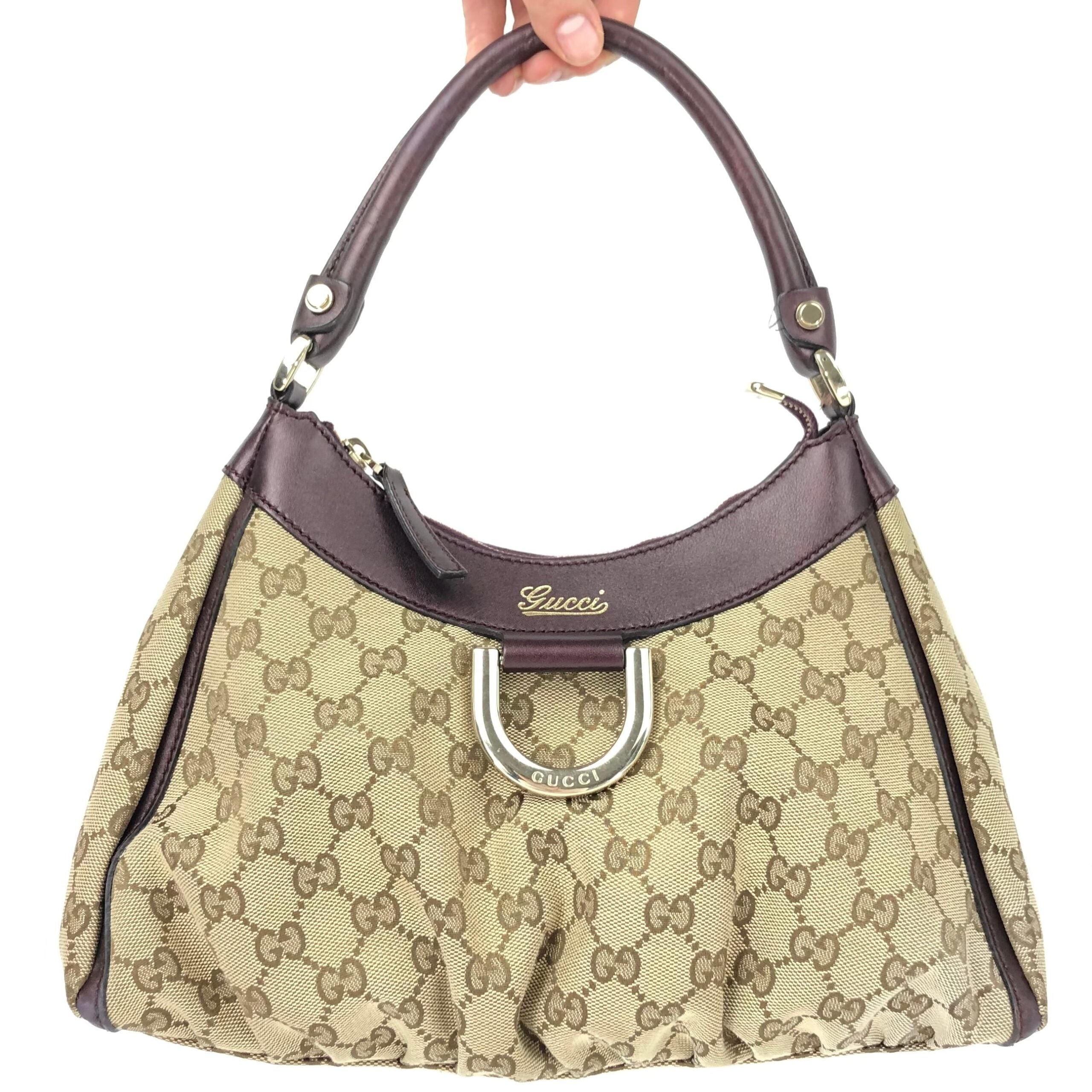 GUCCI ABBEY MONOGRAM SHOULDER BAG