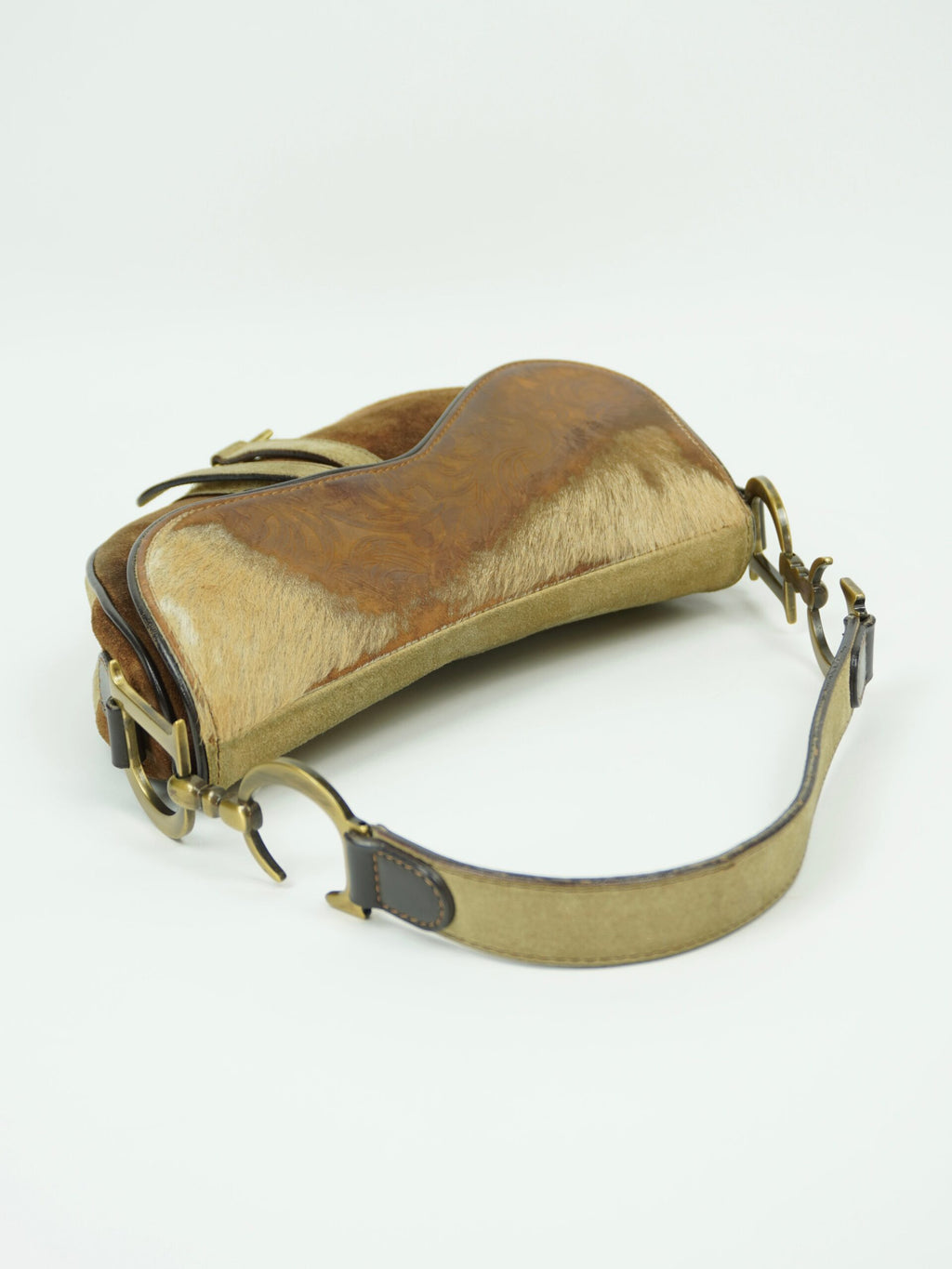 CHRISTIAN DIOR PONY HAIR SADDLE BAG