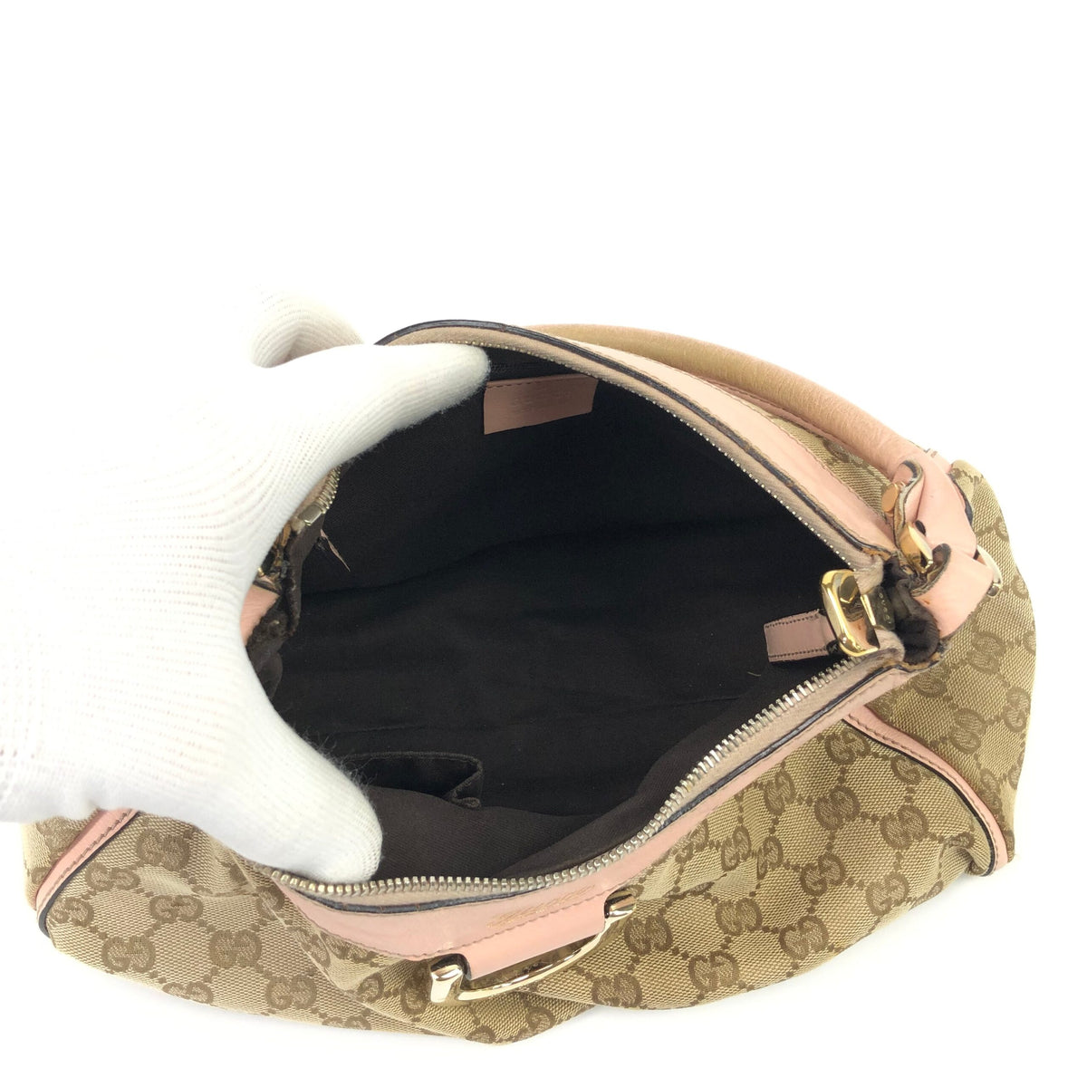 GUCCI ABBEY MONOGRAM SHOULDER BAG