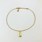 CHRISTIAN DIOR TAG NECKLACE