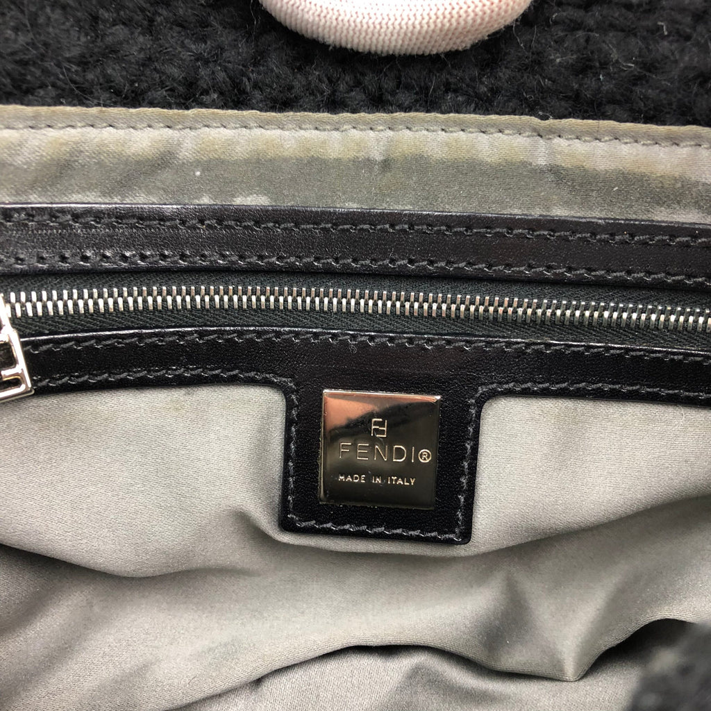 FENDI CASHMERE WOOL BAGUETTE SHOULDER BAG