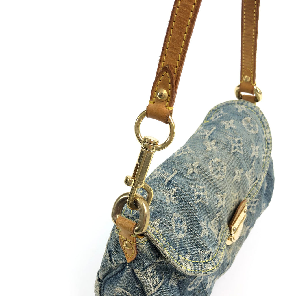 LOUIS VUITTON DENIM PLEATY SHOULDER BAG