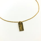 CHRISTIAN DIOR TAG NECKLACE