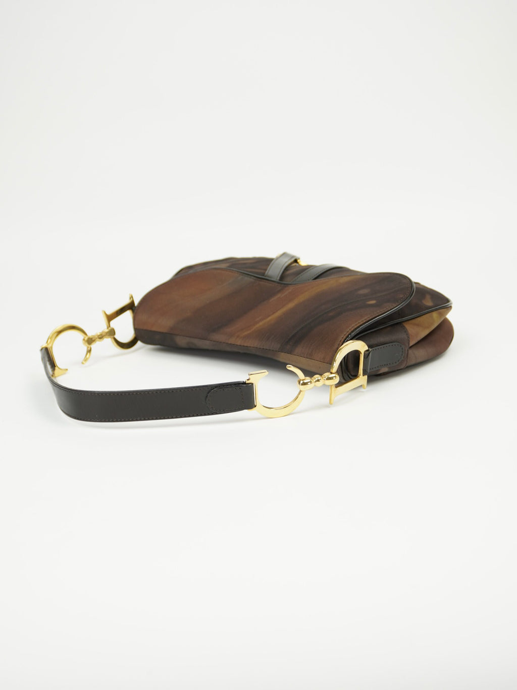 CHRISTIAN DIOR WATER COLOUR DOUBLE SADDLE BAG