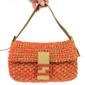 FENDI CROCHET BAGUETTE SHOULDER BAG