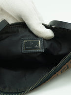 FENDI ZUCCA CRESCENT SHOULDER BAG