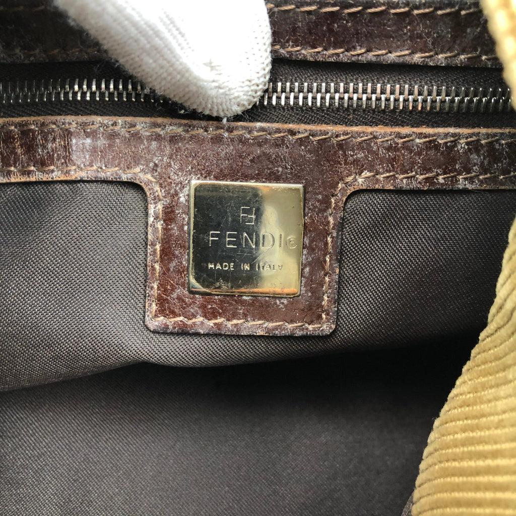 FENDI CORDUROY SHOULDER BAG