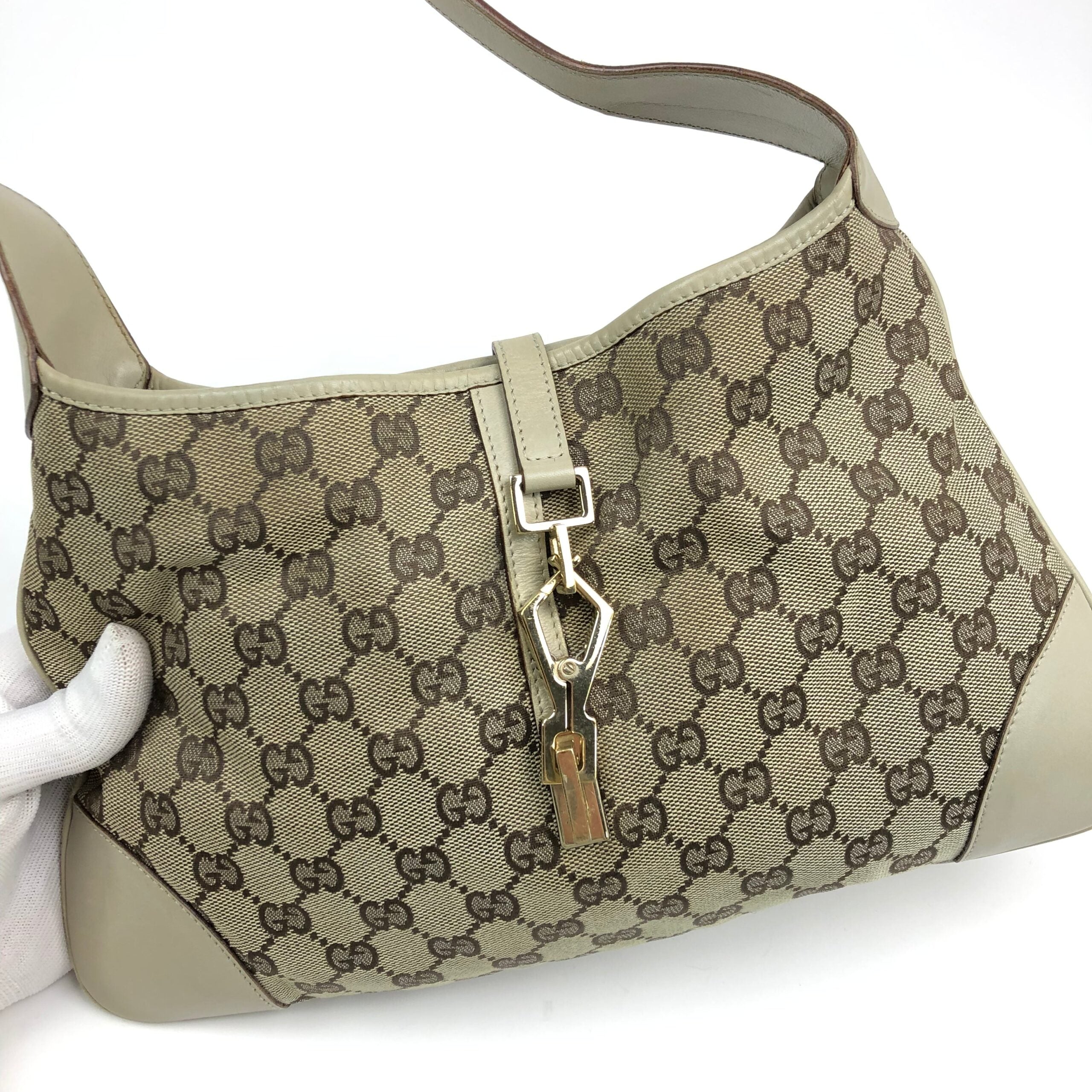 GUCCI MONOGRAM JACKIE SHOULDER BAG