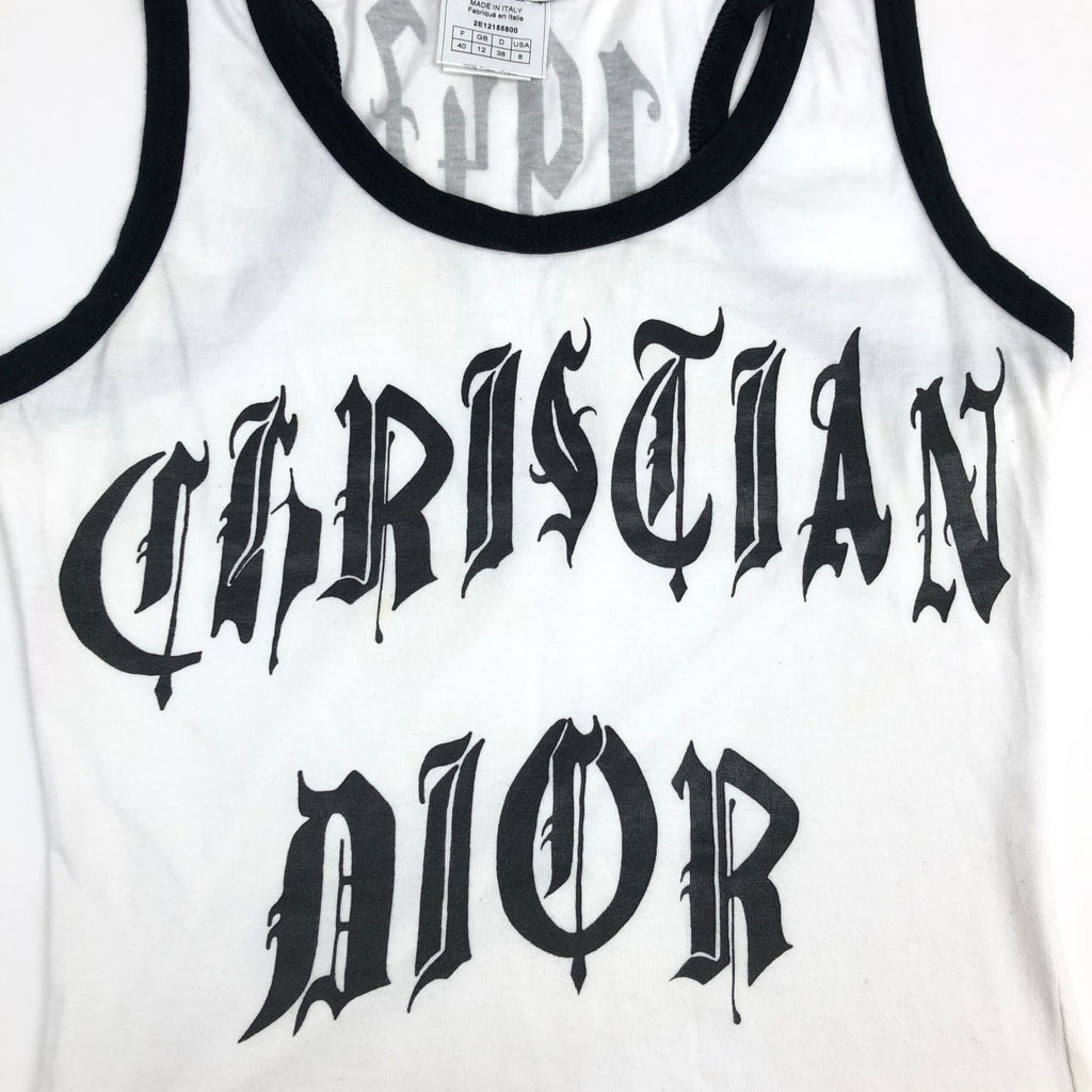 CHRISTIAN DIOR GOTHIC PRINT TOP