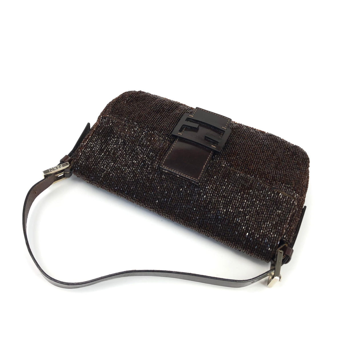 FENDI BEADED BAGUETTE SHOULDER BAG