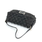 FENDI CASHMERE WOOL BAGUETTE SHOULDER BAG