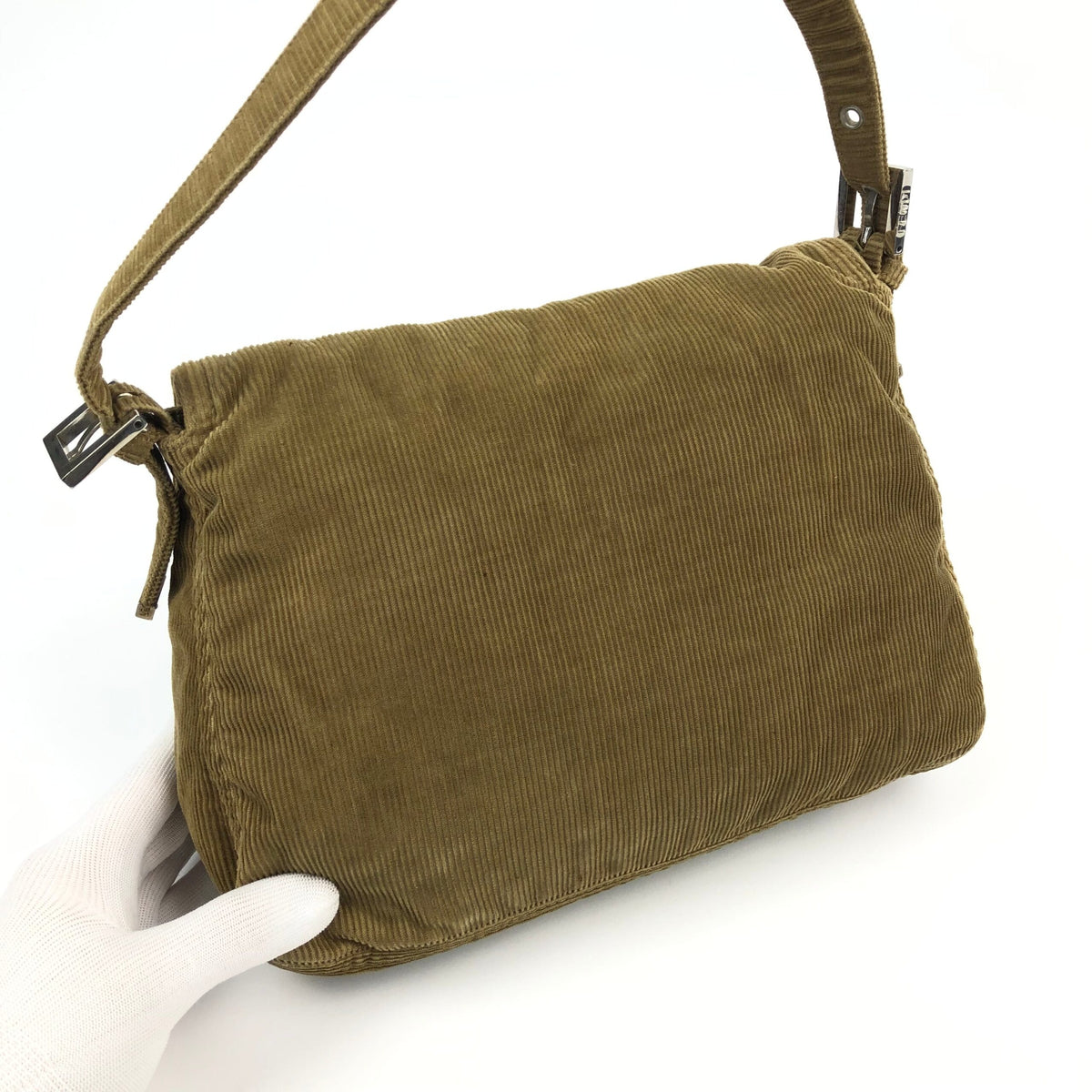 FENDI CORDUROY SHOULDER BAG