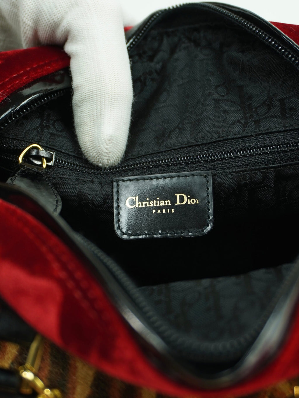 CHRISTIAN DIOR GAMBLER DICE LEOPARD BOWLER BAG