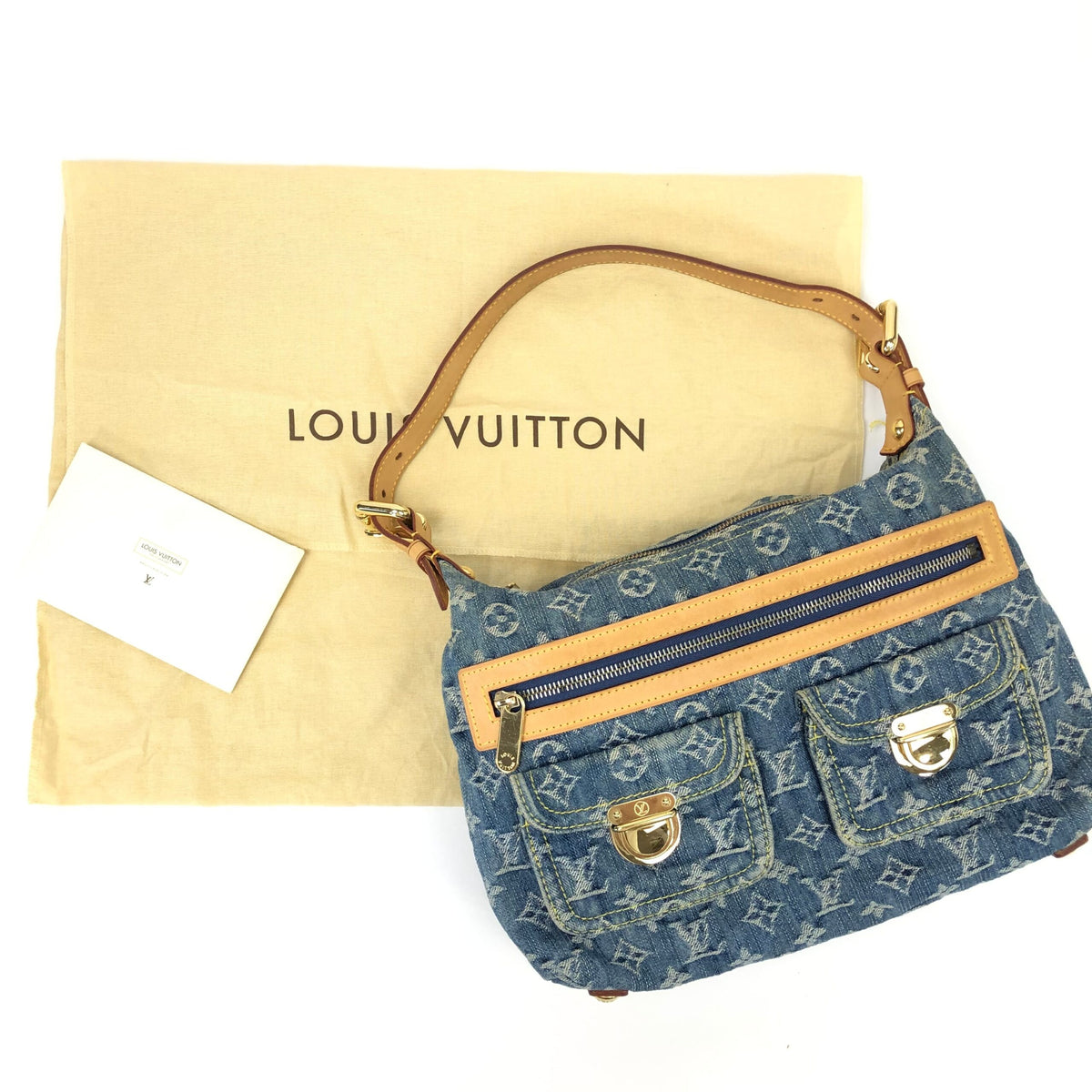 LOUIS VUITTON BAGGY PM DENIM SHOULDER BAG