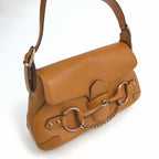 GUCCI HORSEBIT CHAIN LEATHER SHOULDER BAG