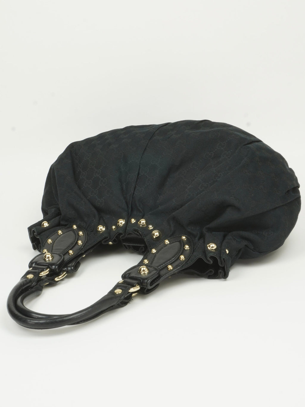 GUCCI MONOGRAM STUDDED PELHAM BAG