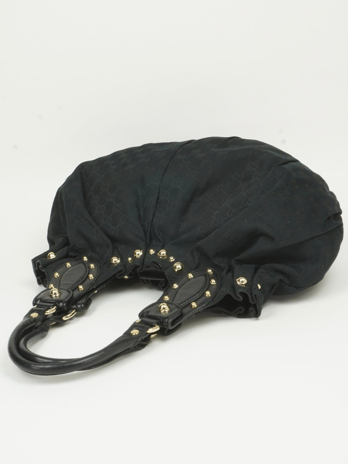 GUCCI MONOGRAM STUDDED PELHAM BAG