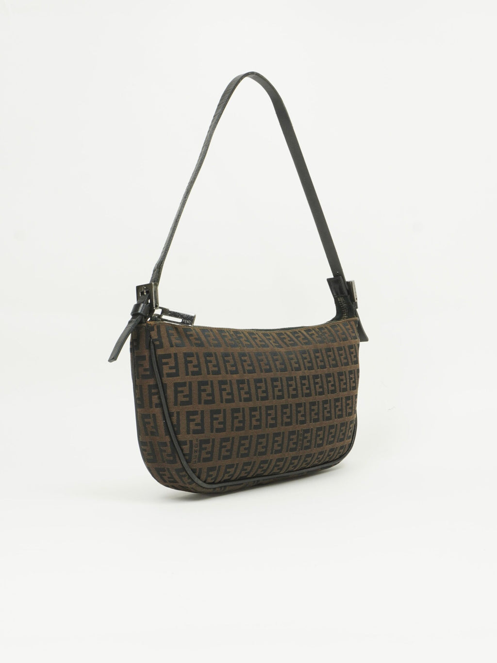 FENDI ZUCCA CRESCENT SHOULDER BAG