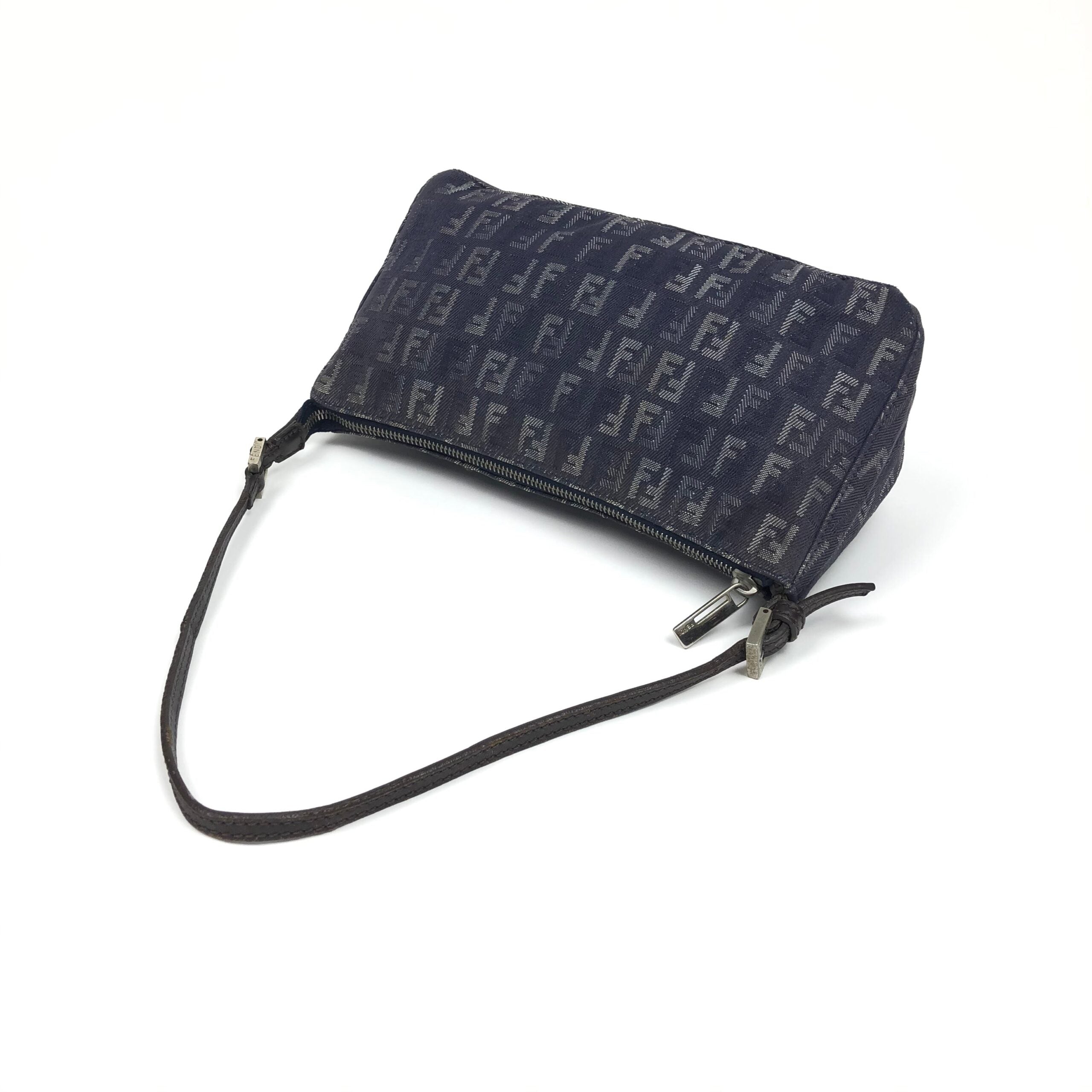 FENDI ZUCCA DENIM SHOULDER BAG