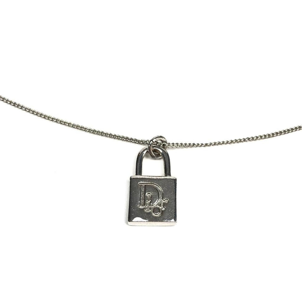 CHRISTIAN DIOR PADLOCK NECKLACE
