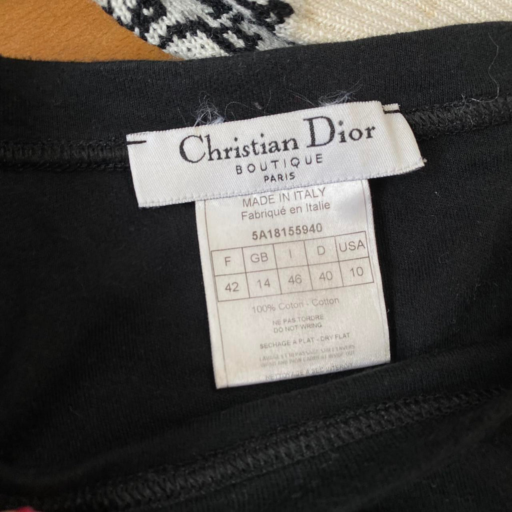 CHRISTIAN DIOR DIAMANTÉ SPELL-OUT LONG SLEEVE