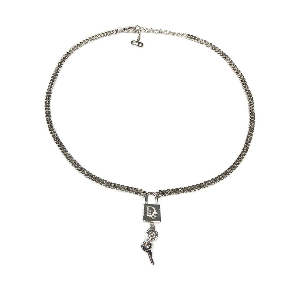 CHRISTIAN DIOR PADLOCK & KEY NECKLACE