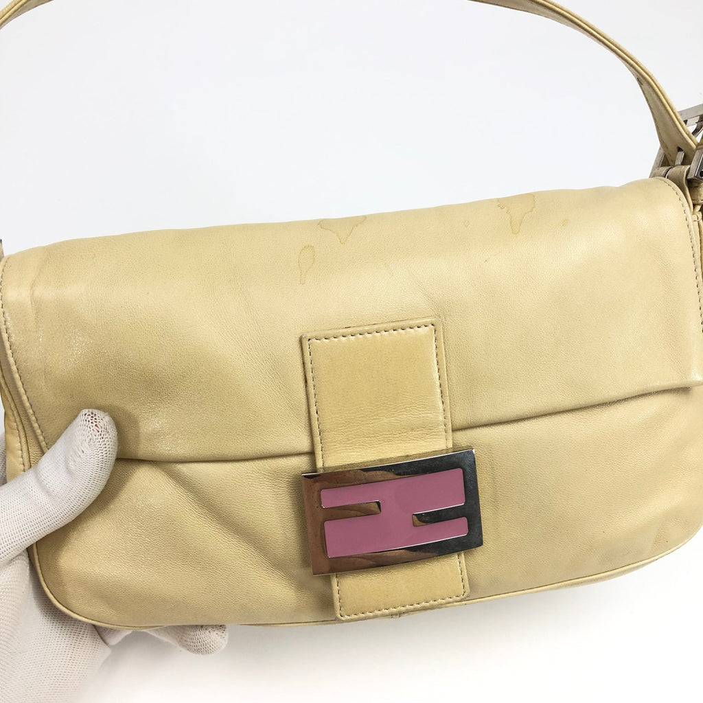 FENDI LEATHER BAGUETTE SHOULDER BAG