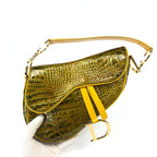 CHRISTIAN DIOR CROCODILE SADDLE BAG