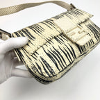 FENDI PYTHON SNAKESKIN BAGUETTE SHOULDER BAG