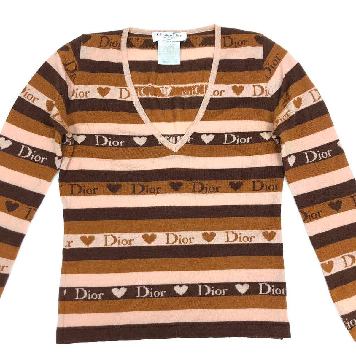 CHRISTIAN DIOR WOOL LONG-SLEEVE TOP