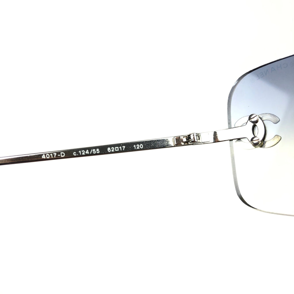 CHANEL BLUE GRADIENT RIMLESS SUNGLASSES