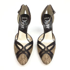 CHRISTIAN DIOR MONOGRAM HEELS -  UK 2.5, US 4.5, EU 35.5