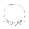 CHRISTIAN DIOR JEWELLED SPELL-OUT NECKLACE