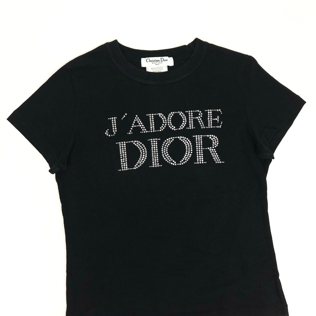 CHRISTIAN DIOR DIAMANTÉ SPELL-OUT T-SHIRT