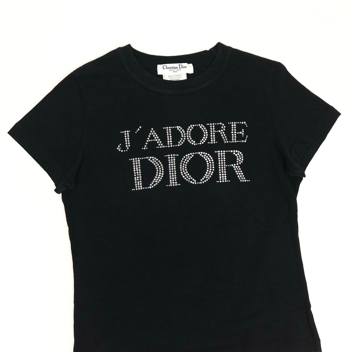 CHRISTIAN DIOR DIAMANTÉ SPELL-OUT T-SHIRT