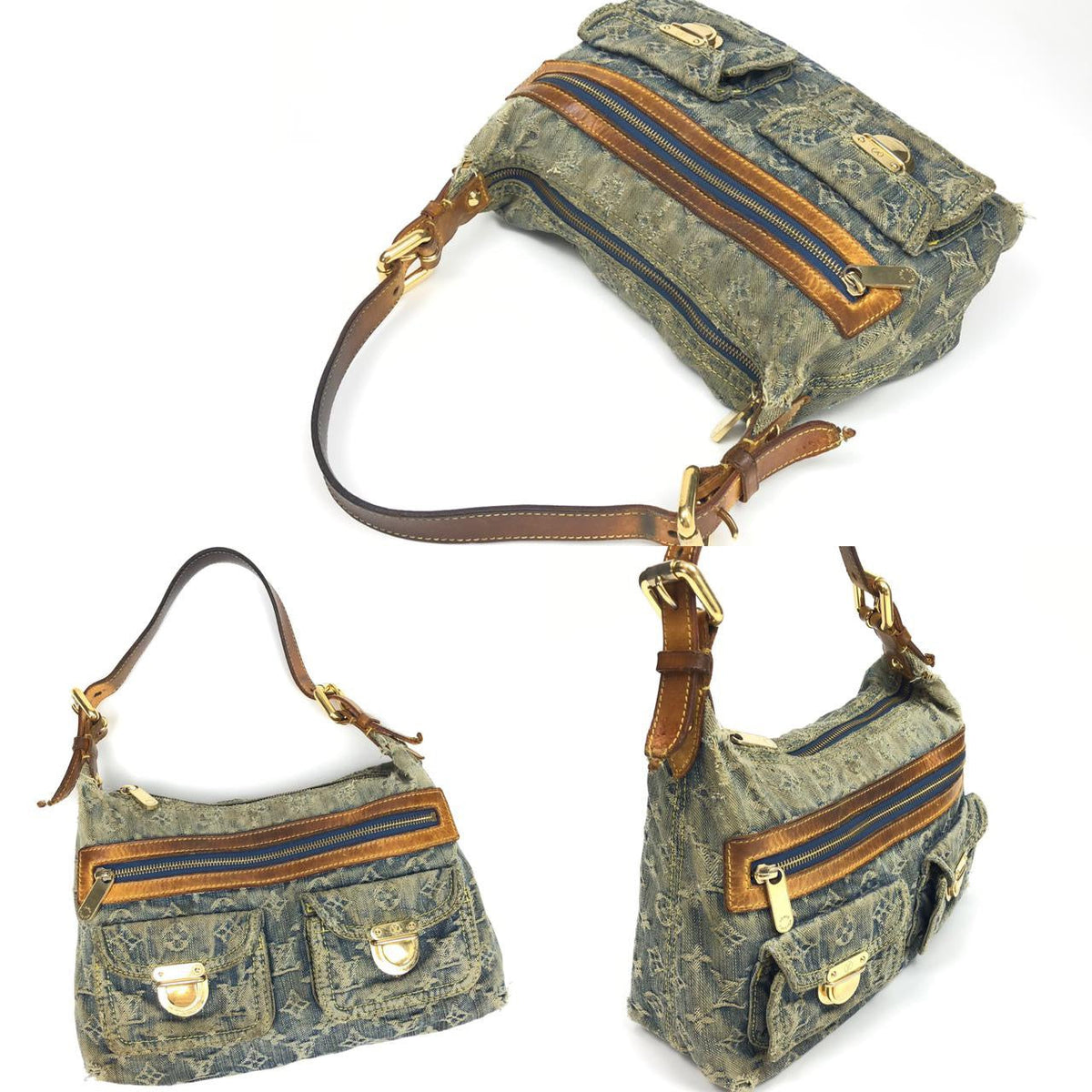 LOUIS VUITTON DENIM SHOULDER BAG