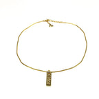 CHRISTIAN DIOR TAG NECKLACE
