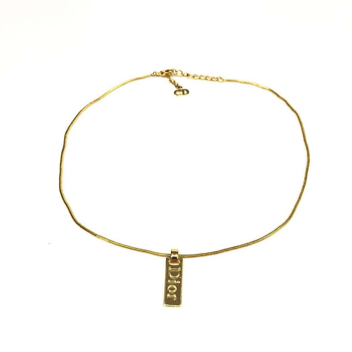 CHRISTIAN DIOR TAG NECKLACE