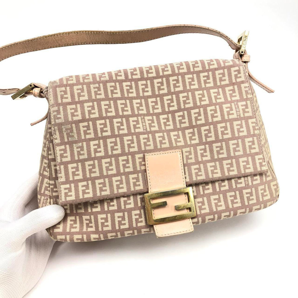 FENDI ZUCCA MAMA BAGUETTE SHOULDER BAG