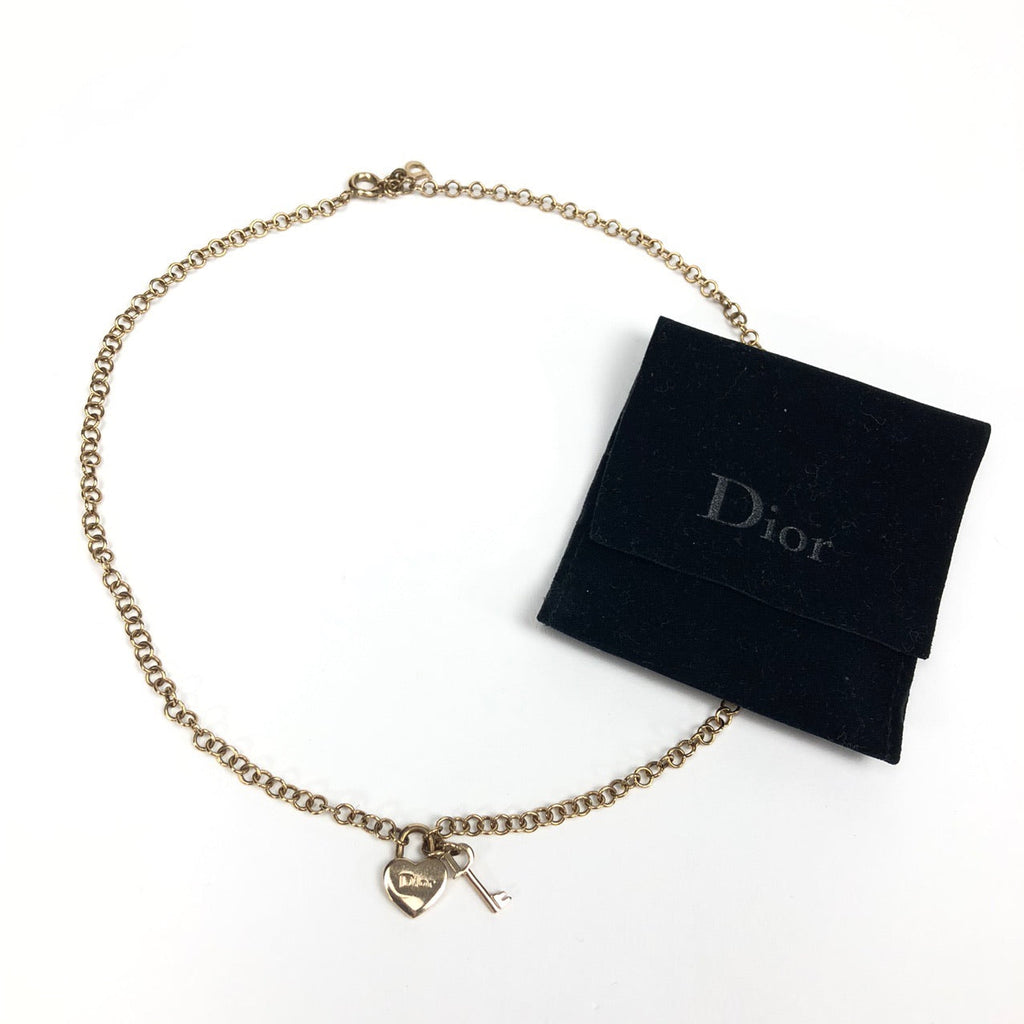 CHRISTIAN DIOR PADLOCK NECKLACE