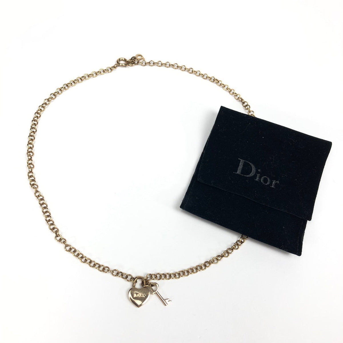 CHRISTIAN DIOR PADLOCK NECKLACE