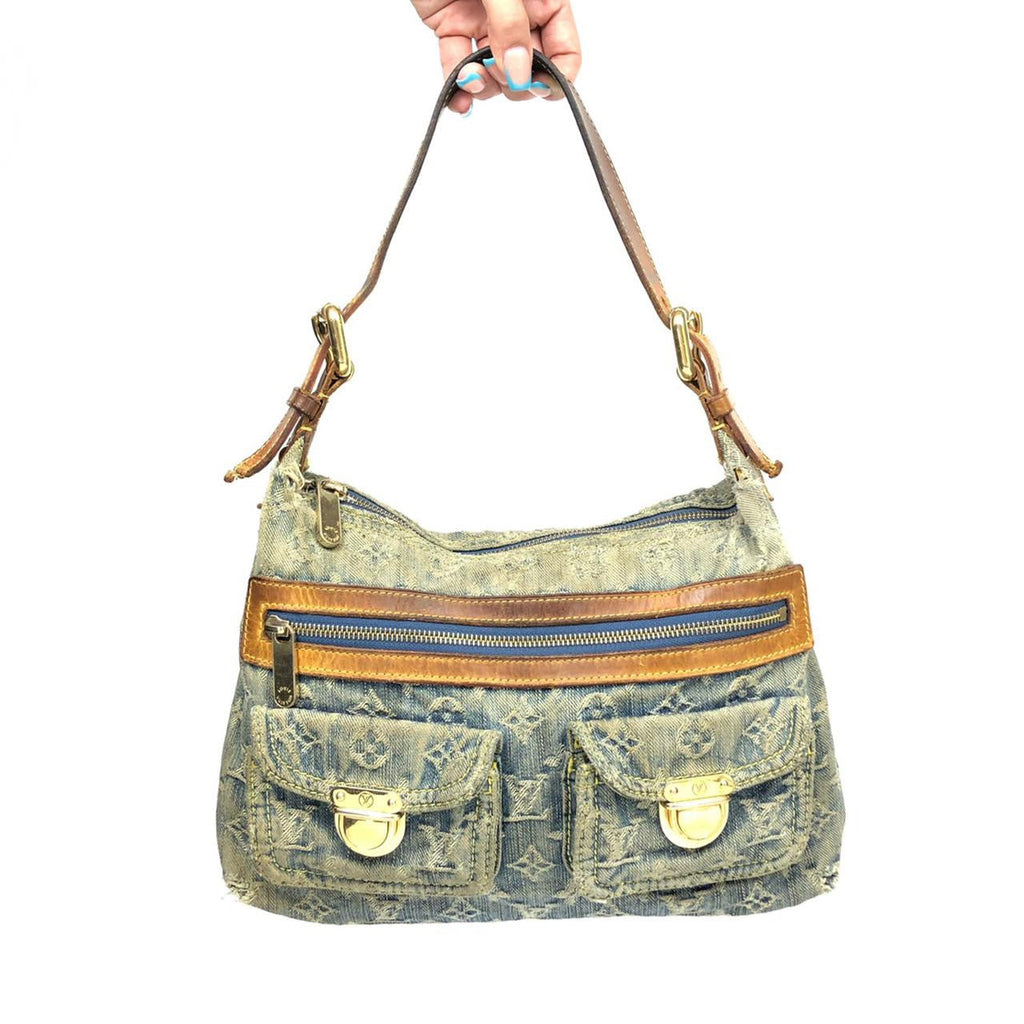 LOUIS VUITTON DENIM SHOULDER BAG